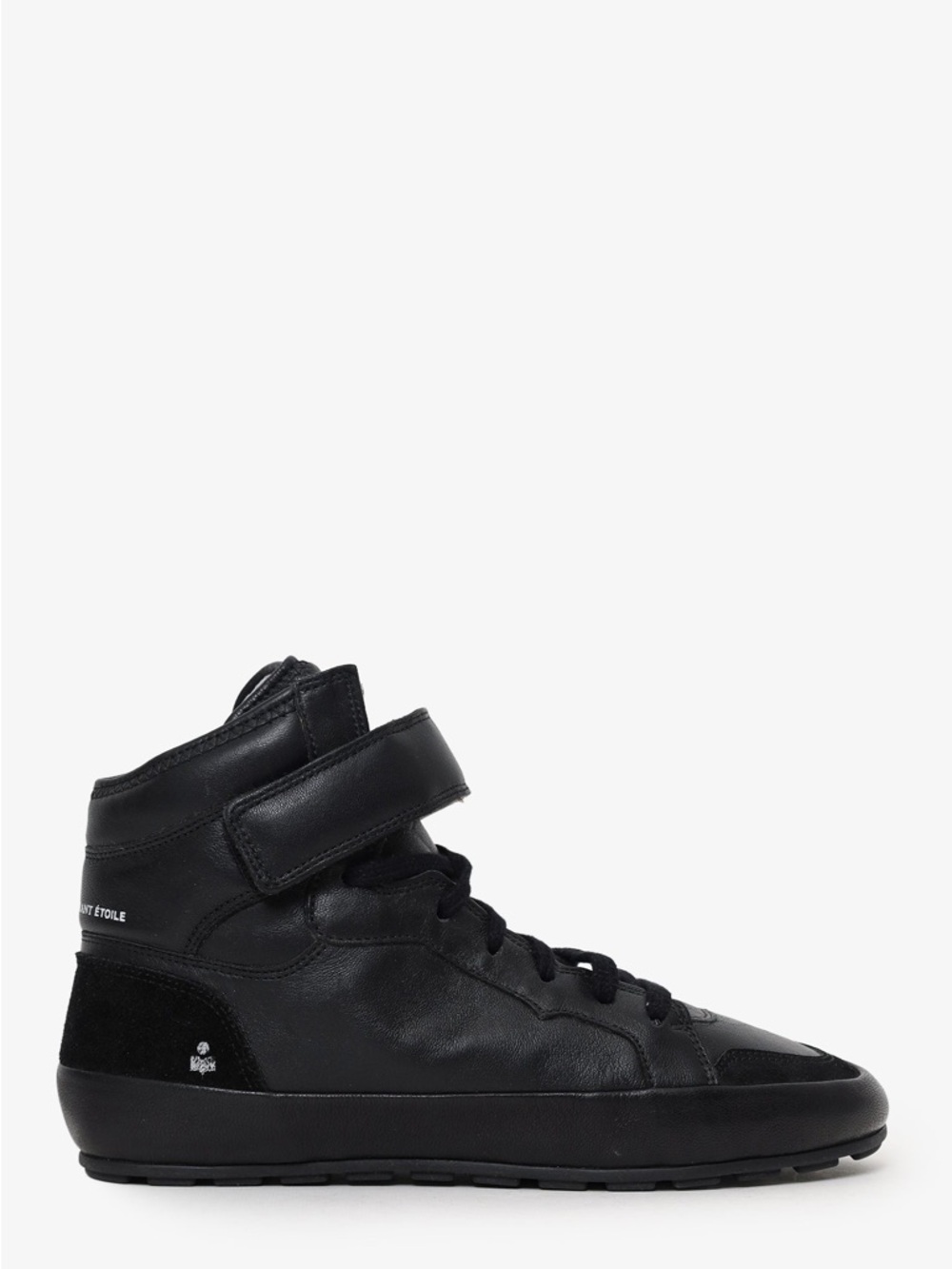 Isabel Marant Black High-Top Leather & Suede Bessy Sneaker